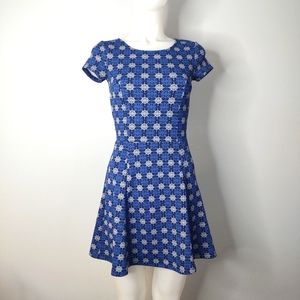 H&M Blue And White Mini Dress